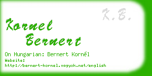 kornel bernert business card